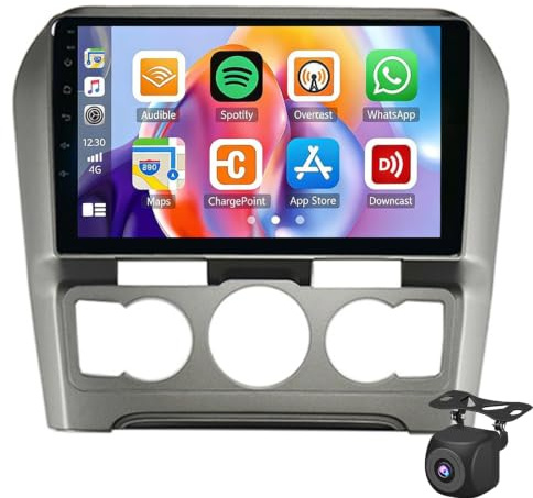 Android 15 Bilradio För Ci-troën C4 C-QUATRE 2015 2016 2017 2018(AUTO AC) Med Carplay Android Auto, 9-tums Pekskärmsradio Med Navigering GPS WiFi RDS/FM Bluetooth EQ SW(Size:4G/4+64+CP,Color:sliver)