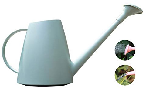 LOYUYU Tanque de Agua de PláStico 1.8L Planta PequeñA, Ligera y Encantadora de JardíN Interior y Exterior, Tanque de Agua con Ducha Azul