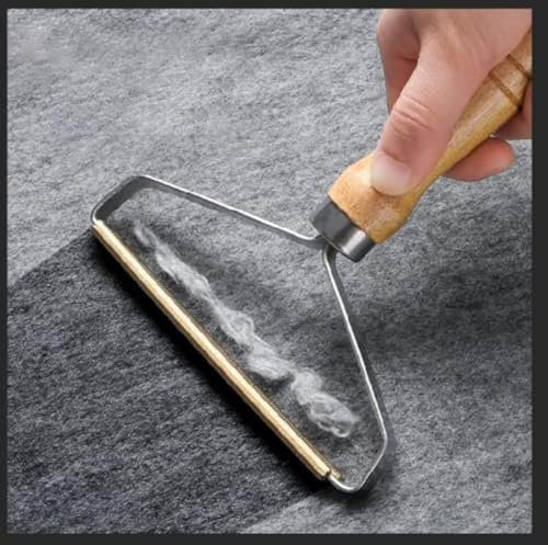 Esteopt Tragbarer Fusselentferner, tragbarer Stoffrasierer für Kleidung, Fusselrasierer für Pullover, gewebter Mantel, Teppich, Tierhaare, Braun1