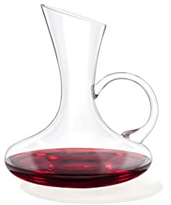 Wilmax Caraffa decantatore per vino rosso - 750 ml - Caraffa per vino in vetro - Caraffa decantatore - Bicchieri da vino bianco