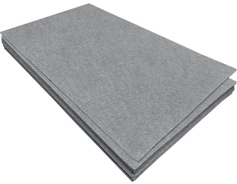 Jtnohx Filzstoff, Steifer Bastelfilz, Farbige Filz zum Basteln, 17,78×28,7cm 11 Pcs Filzplatten Quadrat für das Nähen (Grau)