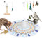 Lewondr Interaktives Katzenspielzeug, Katze Bälle mit Federn und Stäben, 4 in 1 Rotierendes Intelligenzspielzeug mit 3 Modi und Matte, USB-Ladung für Bewegung Training von Haustieren, Blau