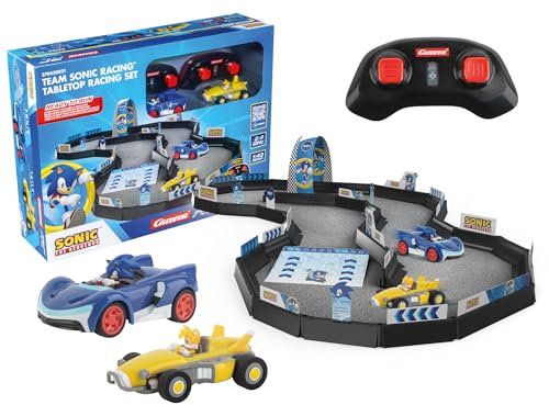 Carrera RC Sonic The Hedgehog - Team Sonic Racing Tabletop Racing Set - With Mini RC Sonic & Tails