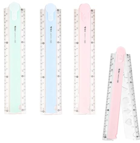 Ensemble de 3 Règles Pliables 30 cm en Plastique Souple - Multicolore, Idéal pour Écoliers et Professionnels, Accessoire de Papeterie Flexible et Durable