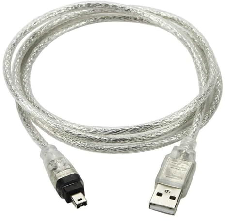 BRAVECOW USB to Firewire IEEE 1394, AM to 4 Pin 1.5M Cable Adapter Cord Cable Camcorder to Edit PC For mini DV & D8 Cameras 1394 Digital Video Equipment