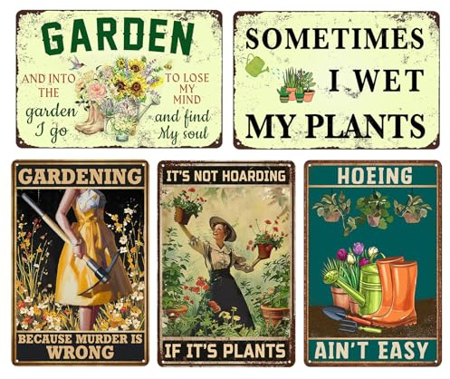 Metal Garden Decor - Unique Gardening Gifts for Women, Funny Garden Signs for Outdoor, Patio, Yard Decoration, 12 x 8 - Perfect Housewarming Gift for Mothers, Grandmas, and Plant Lovers