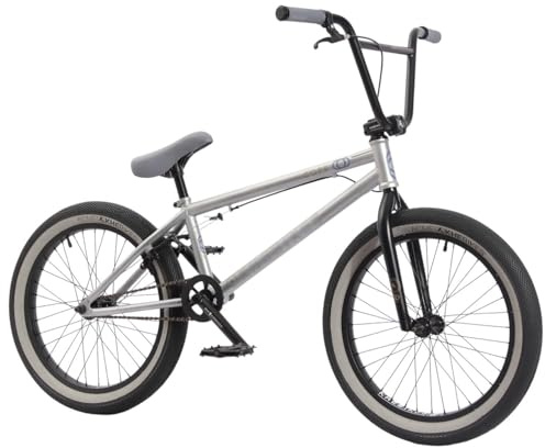 KHEbikes KHE COPE BMX 20 pulgadas – Plata plana – 11,1 kg – Rotor Affix – Manivela CrMo de 3 piezas – Neumáticos de 2,4 pulgadas – Bicicleta Freestyle para Park Street Pumptrack – Modelo 2025 Calidad