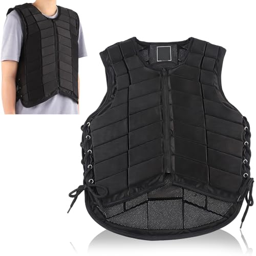equlup Equestrian Vest, Safety Equestrian Protective Vest Comfortable Breathable Unisex Horse Riding Training Waistcoat for 96-102 Bust Boys Girls (XL)