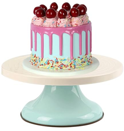 Nkmifeg Soporte giratorio para tartas, bandeja de exhibición de postres de 10 pulgadas para tienda, decoración de pasteles, mesa giratoria para mesa de comedor, fiestas, niños, panadería, cocina