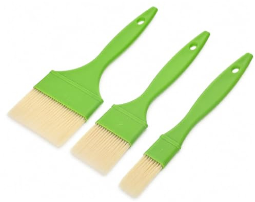 YUXIANLB 3 pennelli da pasticceria, pennelli da cucina per l'applicazione di oli, spazzola da pasticceria, spazzola per barbecue, per salse e marinate, per cuocere, grigliare, pasticceria e cucinare