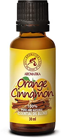 Mélange Huiles Essentielles 30ml - Huile Parfumée - Cannelle & Orange - 100% Naturelle & Pure pour Aromathérapie - Idéal pour Diffuseurs & d'Humidificateurs