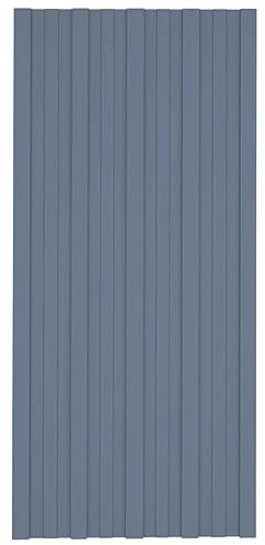 vidaXL 36x Dachpaneele Trapezblech Dachplatten Dachblech Trapezbleche Profilblech Metallblech Stahlblech Dach Platten Verzinkter Stahl Grau 100x45cm