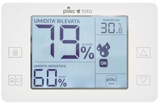 Humididostat hygrostat numérique mural - contact d'échange de 6 (2) A - Alimentation par piles - plikc toto