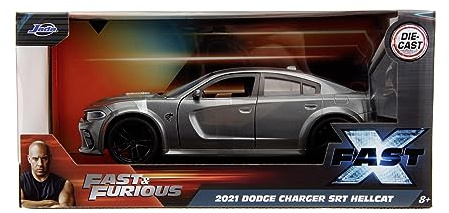 Jada 1:24 FAST and FURIOUS DODGE CHARGER SILVER, (253203085SSU)