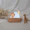 wunderwunsch® - Personalisiertes Nachtlicht für Babys - Individuelle Nachttischlampe für Kinder - Personalisierte Geschenke Kinder - Babygeschenk - Geschenk zur Geburt (Löwe)