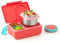 OmieBox UP bento Box for Kids | Insulated Lunch Box | Leak Proof Thermos Food jar | Cooler ice Pack | 2 Compartments (Cherry Pink)