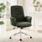 COLAMY High Back Shell-förmigen Bürostuhl, Moderne ergonomische Home Computer Schreibtischstuhl mit Einstellbarer Höhe, Swivel Rolling Lounge Task Chair für Erwachsene Arbeiten/entspannen, Grün