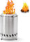 Rauchfreie Feuerstelle, Feuerschale Edelstahl, 20x14x14cm Edelstahl-Feuerstelle für Camping & Outdoor, Rauchfrei Campingkocher für den Außenbereich, Feuertonne mit Triple-Burn-Technologie