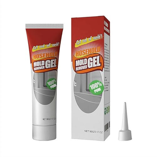 Gel removedor de moho para el hogar, potente limpiador de manchas de azulejos de cerámica para azulejos de baño y cocina, limpieza de paredes altamente eficaz en penetración, no daña (1 unidad)