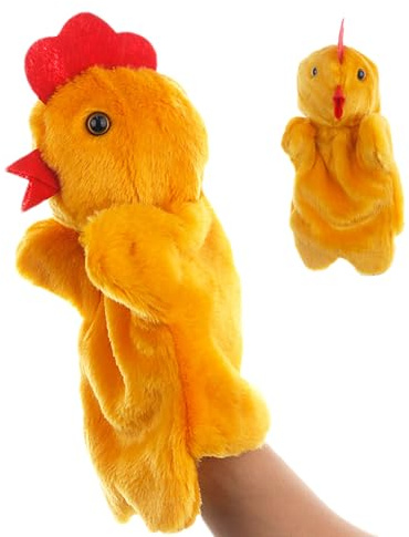 Marioneta de Mano de Animal, muñeca Animal, Peluche de Pollo títere de Dedo de Pollo Suave, títere de Mano de Pollo, de Animal de Felpa de Pollo Suave, Papel interpretando Caricatura