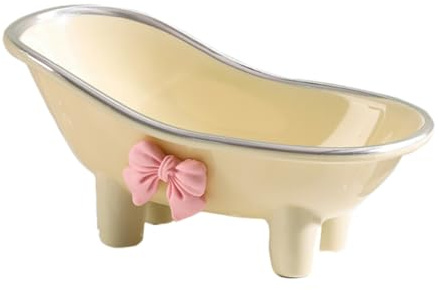 INOOMP Portasapone Da Bagno Elegante Forma Di Vasca Con Spazio Vassoio Antideformazione e Multifunzione Per Sapone Solido e Accessori Adatto Per Lavabo e Doccia