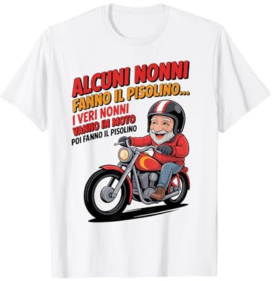 Nonno Motociclista Regalo Pensione Moto Casco Guanti Maglietta