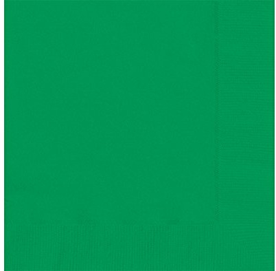 Papierservietten - 16,5 cm - Smaragdgrün - Packung mit 20 Stück