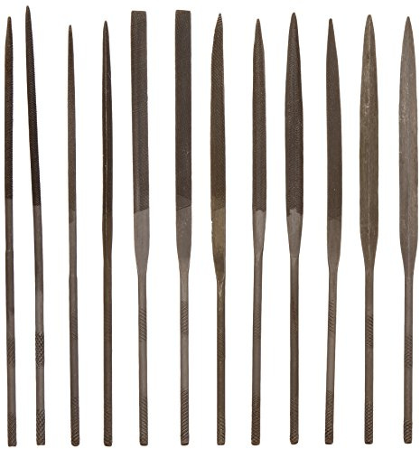 The Beadsmith Needle File Set, 12-Piece Hand Metal Files, Steel Set with Round, Triangle, Knife, Oval, Flat Blunt, Flat Tapered, Half-Round, and Square Files