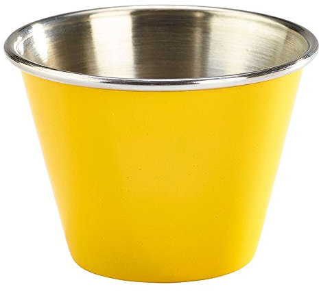 Yellow Stainless Steel Ramekins 2.5oz / 71ml - Set of 4 - Coloured Sauce Pots