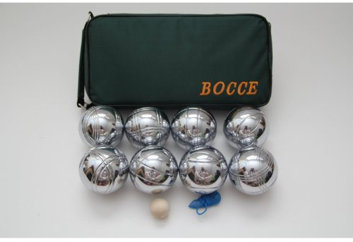BuyBocceBalls Listing - 8 Ball 73mm Metal Bocce/Petanque Set with Green Bag - Single