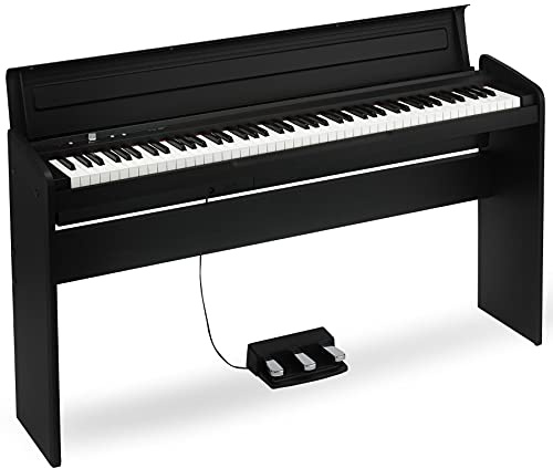 KORG LP-180BK 88 Key Digital Piano with Stand & Pedal Unit - Black