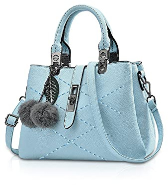 NICOLE & DORIS Bolsos para Mujeres Moda Bolso Bandolera Mujer Cuero de PU Exquisito Hombro Bolso con Asa Superior y Pompón