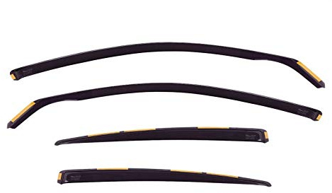 J&J AUTOMOTIVE Heko Déflecteurs d'air et de Vent pour Renault Clio 2 5P. Berline 1998-2005, Lot de 4pcs, Teintés, Avant et Arrière, Aérodynamique