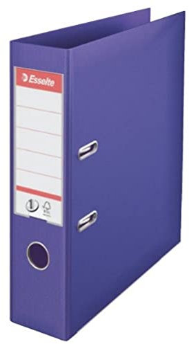 Esselte, Number 1 Power, A4, Lever Arch File, 75 mm Spine, 500 sheets Capacity, PP, Plastic Cover, File Folder, 811530, Violet