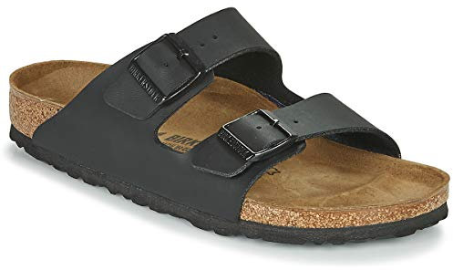 BIRKENSTOCK Damen Arizona Birko-flor Pantoletten, Schwarz, 36 EU