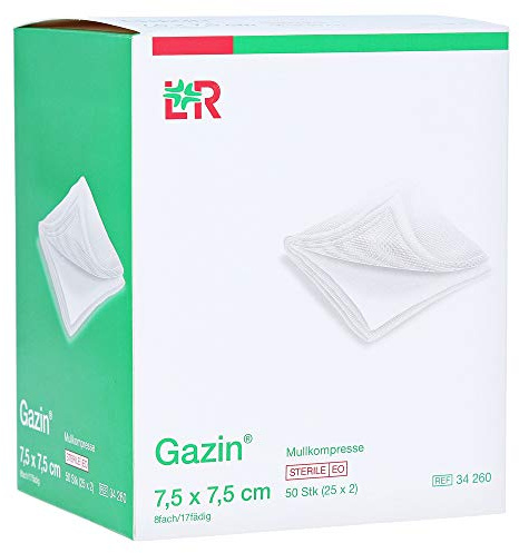 Lohmann & Rauscher Gazin Kompressen 7,5x7,5cm 8-fach steril, 25x2 St