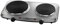Russell Hobbs Double Hot Plate Electric Stainless Steel Hob, 2 Cast iron plates, Large 1500W, Small 750W, Portable, Table top, Variable & Individual temp control, Easy to clean, 15199