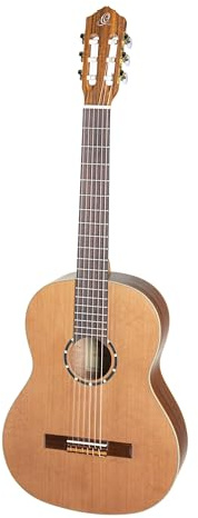 Ortega R131L - Chitarra da Concerto 4/4 Elettrificata, per Mancini, Finitura Opaca, con Custodia Inclusa