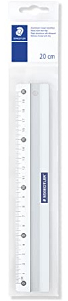 Staedtler Règle en aluminium anti-dérapante de 20 cm, Livrée sous étui plastique, 563 20