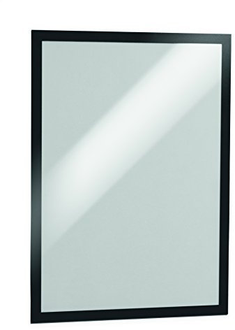DURABLE - Cadre d'affichage DURAFRAME® - Fixation adhésive - Repositionnable - Pour documents A3 - Lot de 2 - Noir - 487301