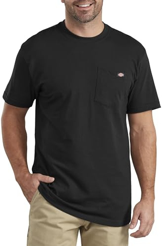 Dickies, Men's, SS Pocket TEE Relaxed, Black, L