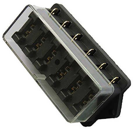 E Support 12V 24V 6 Voies Standard Boîte à Fusibles Porte Bloc de Blocs Fusible Lame Circuit ATO ATC Voiture Porte-Fusible Imperméable