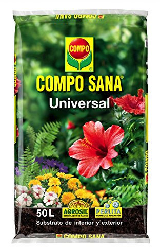 COMPO SANA Substrato Universal de calidad para para plantas de interior, terraza y jardín, 50 L