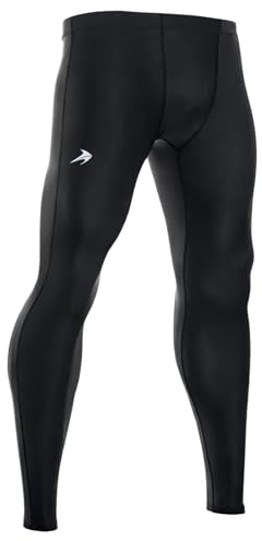 CompressionZ Men's Compression Pants for Workout, Sports | Base Layer Running Tights Leggings(Black, Medium)