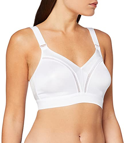 TriAction Womens Workout N Sports Bra, White, 34DD UK