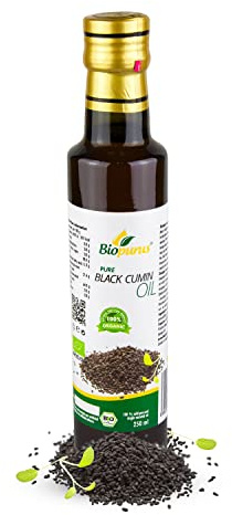 Biopurus Certified Organic Cold Pressed Black Cumin/Black Seed Oil Egypt 250ml