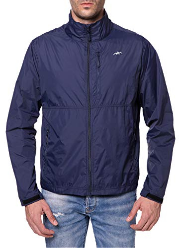 TRAILSIDE SUPPLY CO. Mens Windbreaker Jackets Lightweight Packable Jacket,Windproof and Dustproof Sapphire Blue size Medium