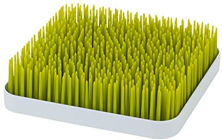 Boon Nursery Accessories Starter Bundle | Includes x5 Pieces: Stylish Grass Baby Bottle Dryer Rack, Baby Bottle Brush, 2x Large Bottle Adaptors and Spoon