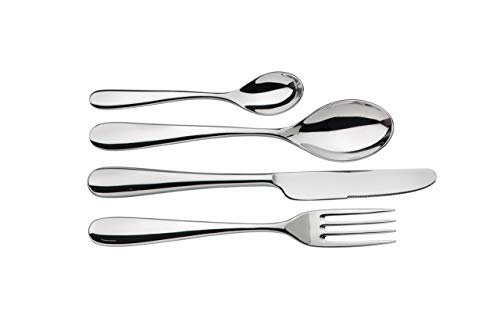 Alessi Nuovo Milano 4-teiliges Besteckset, silberfarben