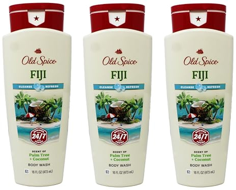 Old Spice Fresher Collection Fiji Scent Men's Body Wash 16 Oz (Pack of 3)